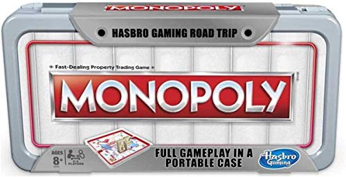 Hasbro Gaming Road Trip Series Monopoly Game Juego de Mesa portátil para Llevar en Movimiento para niños Mayores de 8 años