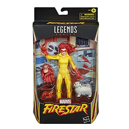 Hasbro Marvel Legends Series Avengers - Figura Coleccionable de Firestar con Perro y 6 Accesorios - 15 cm - para niños de 4 años en adelante