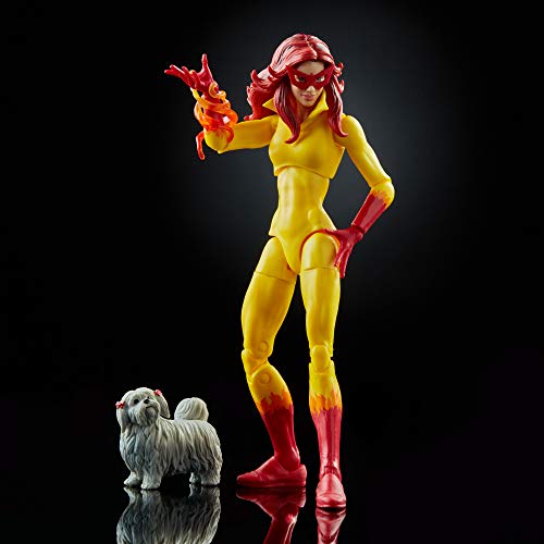 Hasbro Marvel Legends Series Avengers - Figura Coleccionable de Firestar con Perro y 6 Accesorios - 15 cm - para niños de 4 años en adelante