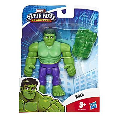 Hasbro Playskool - Heroes The_Avengers Marvel Super Hero Adventures - Hulk (Figuras de acción de 12,5 cm), Multicolor, E6258ES0