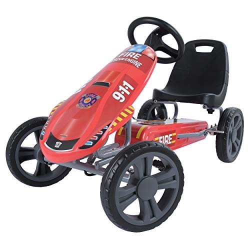 Hauck Toys For Kids Kart a Pedales Speedster - Go Kart con Freno de Mano y Asiento Ajustable para niños a Partir de 4 años - Rojo