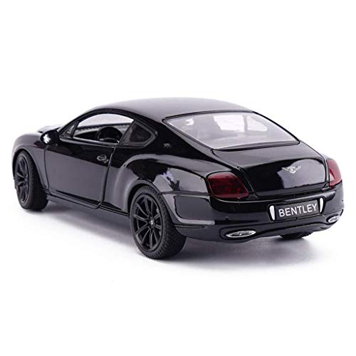 hclshops Modelo de automóvil Bentley Continental GT Modelo de 1,24 analógica de fundición a presión de aleación de Regalos de los niños de Juguete Modelo de Coche (Color, Negro B), un Negro