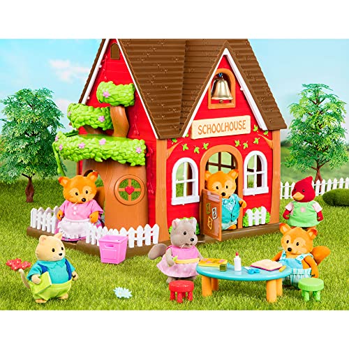 HCM Kinzel 43216 Li'l Woodzeez - Figuras de Zorros - Familia de Animales Tippytail - 4 Suaves Figuras de Animales sin Libro - Animales en Set, Juguete para niños a Partir de 3 años