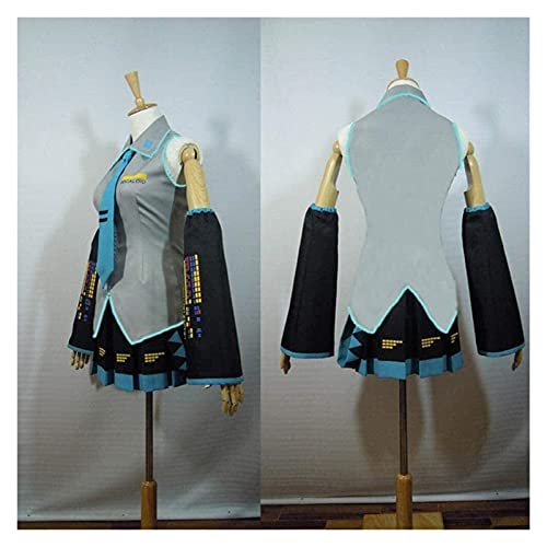 Hcxbb-1 H-ATSUNE M-IKU COSPLAY COSTUCHE, Vestido Midi Japonés Principiante Futuro Miku Cosplay Costume Uniforme escolar (Color : Costume, Size : XXS)