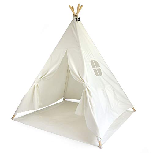 Hej Lønne Tipi - Tienda de campaña para niños (120 x 120 x 150 cm, con Techo y Ventana, Incluye Bolsa e Instrucciones, para Interiores y Exteriores, sin sustancias nocivas)