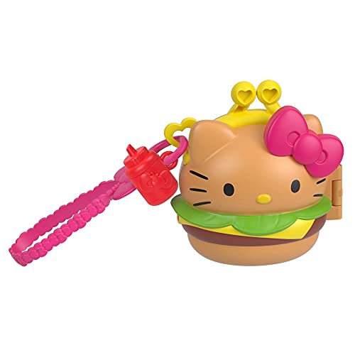 Hello Kitty Cofre con forma de hamburguesa con muñecos y accesorios de juguete (Mattel GVB28)