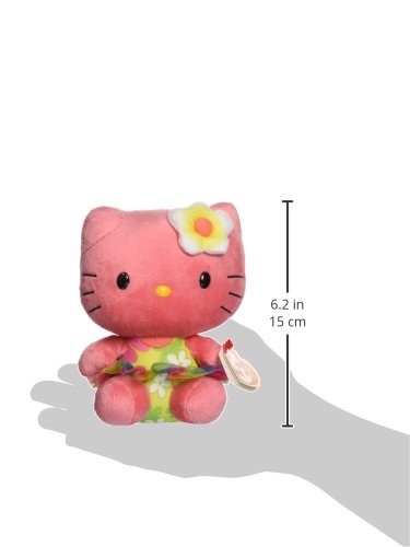 Hello Kitty - Peluche, 15 cm, Color Rosa Oscuro (TY 41029TY)