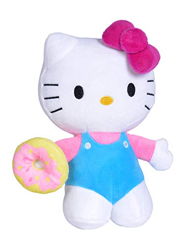 Hello Kitty - Peluche 20cm, 4 Modelos Disponibles con Diferente Ropa y Accesorios, Recibirás un Modelo de Forma Aleatoria, No es Posible Hacer Preselección en Almacén, para Niños a Partir de 0 Meses