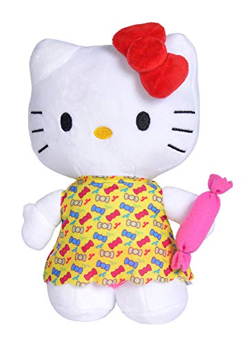 Hello Kitty - Peluche 20cm, 4 Modelos Disponibles con Diferente Ropa y Accesorios, Recibirás un Modelo de Forma Aleatoria, No es Posible Hacer Preselección en Almacén, para Niños a Partir de 0 Meses