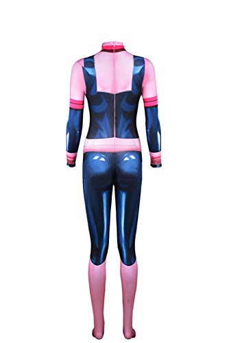 helymore Mujeres Disfraz de Cosplay de Anime Mono Jumpsuit de Ochaco Uraraka Uniforme de Batalla Onesies de Impresion 3D, M