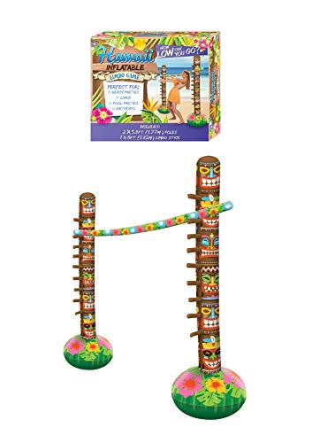 HENBRANDT Juego de barra inflable de limbo hawaiano Envase de 1 Multicolor