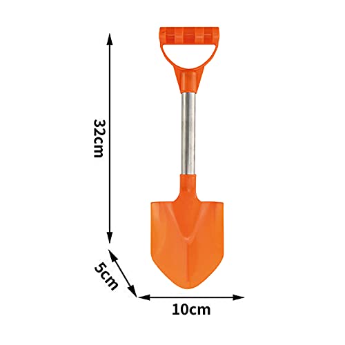 HENGBIRD Juego de 2 palas de acero inoxidable, tamaño grande de 32 x 10 cm, juguete de arena para playa, nieve, jardín infantil (color aleatorio)
