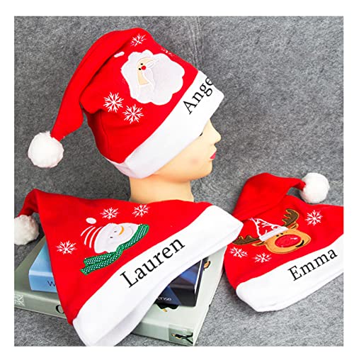 HengFeiYanShiPin Nombre adulto Sombreros de Navidad Sombreros de Navidad personalizados Decoración de Navidad(1 PCS)