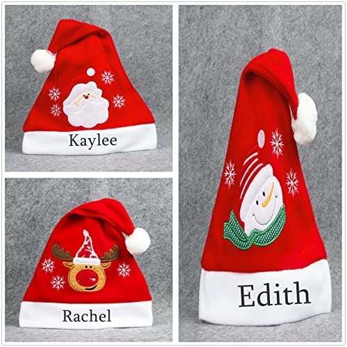 HengFeiYanShiPin Nombre adulto Sombreros de Navidad Sombreros de Navidad personalizados Decoración de Navidad(1 PCS)