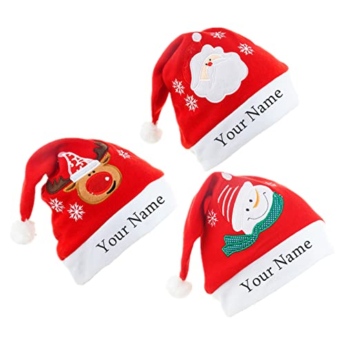 HengFeiYanShiPin Nombre adulto Sombreros de Navidad Sombreros de Navidad personalizados Decoración de Navidad(1 PCS)