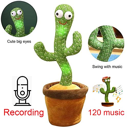 HENGGELI Juguetes de Peluche de Cactus, Cactus de Baile electrónico, Juguetes Divertidos de educación para la Primera Infancia