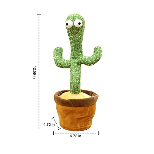 HENGGELI Juguetes de Peluche de Cactus, Cactus de Baile electrónico, Juguetes Divertidos de educación para la Primera Infancia