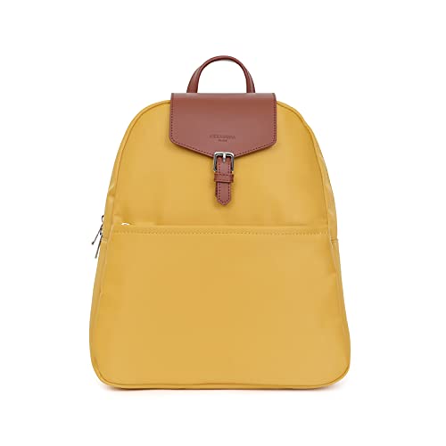 Hexagona Paris Mujer-Colección Pop-Amarillo-De Nylon-2 Tirantes 1 Asa no Ajustable Bolso de Mano-Mochila Bandolera, L : 29,5 x h : 34 x P : 11,5 cm