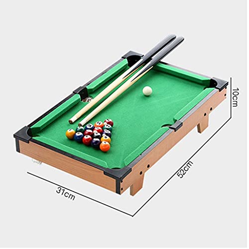 HEZHANG Juego de Billares Infantiles, Mesa de Descompresión Interior Snooker Billiard Mesa de Billar con Accesorios, para Niños de 3 a 8 Años, Juegos de Mesa de Arcade de Fieltro Verde