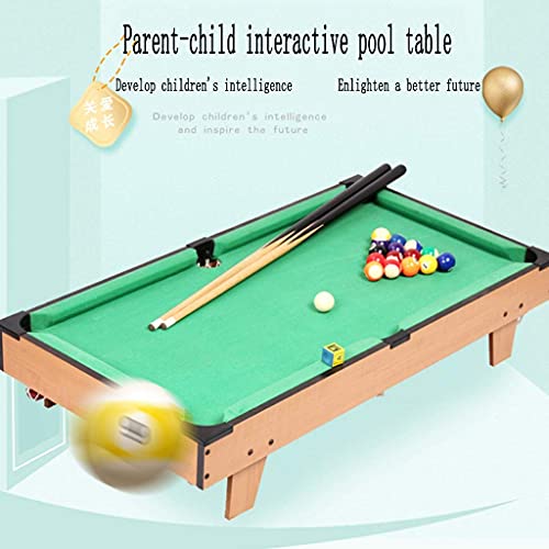 HEZHANG Juego de Billares Infantiles, Mesa de Descompresión Interior Snooker Billiard Mesa de Billar con Accesorios, para Niños de 3 a 8 Años, Juegos de Mesa de Arcade de Fieltro Verde