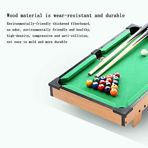 HEZHANG Juego de Billares Infantiles, Mesa de Descompresión Interior Snooker Billiard Mesa de Billar con Accesorios, para Niños de 3 a 8 Años, Juegos de Mesa de Arcade de Fieltro Verde