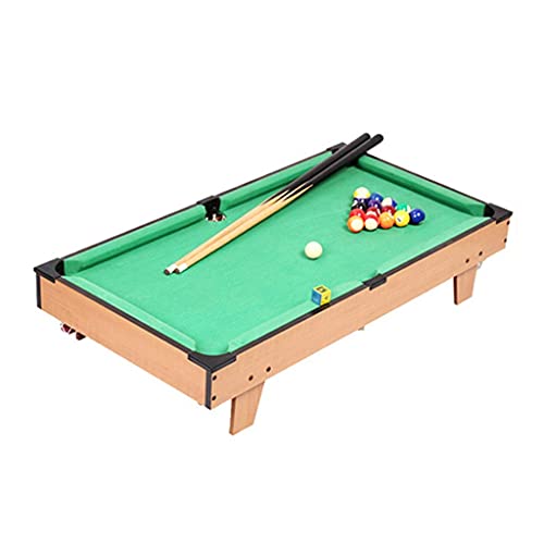 HEZHANG Juego de Billares Infantiles, Mesa de Descompresión Interior Snooker Billiard Mesa de Billar con Accesorios, para Niños de 3 a 8 Años, Juegos de Mesa de Arcade de Fieltro Verde