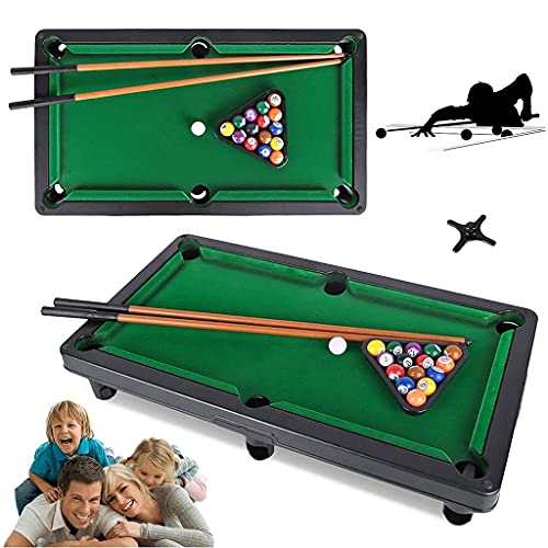 HEZHANG Mesa de Billar, Conjunto de Billares de Tablero Premium, Conjunto de Juegos de Billar, Modernas Y Elegantes Mesas de Juego con Bolas, Juegos de Mesa de Mesa Amigables Juegos de Mesa de Arcade