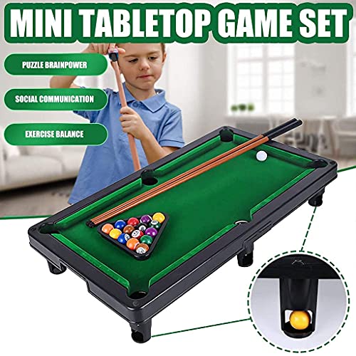 HEZHANG Mesa de Billar, Conjunto de Billares de Tablero Premium, Conjunto de Juegos de Billar, Modernas Y Elegantes Mesas de Juego con Bolas, Juegos de Mesa de Mesa Amigables Juegos de Mesa de Arcade