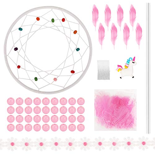 Hifot DIY Unicornio Atrapasueños Manualidades Adornos Colgantes, Hogar Juegos de Manualidades, Handmade Regalo Dream Catchers Arte