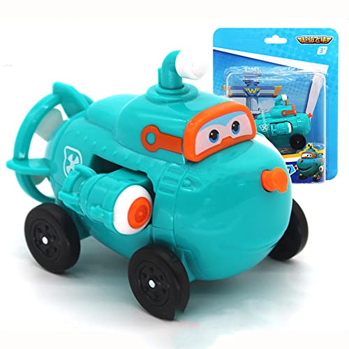 HIL Juego De Vagones De Fricción Mini Super Wings Sparky Remi Rover Willy Set Caja De Regalo Submarino Juguetes De Los Niños Juguete Robot De Deformación Regalo Creativo