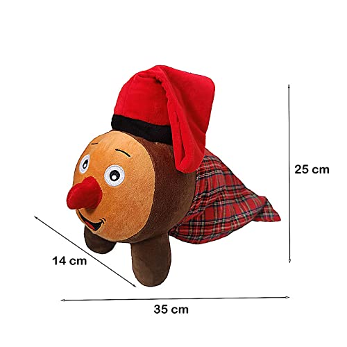 Hipex Collection Peluche de Caga Tío 100% Poliéster, Tronco de Navidad, Catalunya Catalán - Decoración Navideña, Regalo Fiestas, Cumpleaños - Peluche Suave (36X14X25 cm)