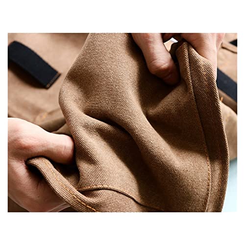 HJUIK Delantales De Exterior De Lona Vaquera para Hombres Mujeres Delantal De Ropa De Trabajo De Pintura De Peluquería De Cerámica De Jardinería (Color : Brown, Size : 80x60cm)