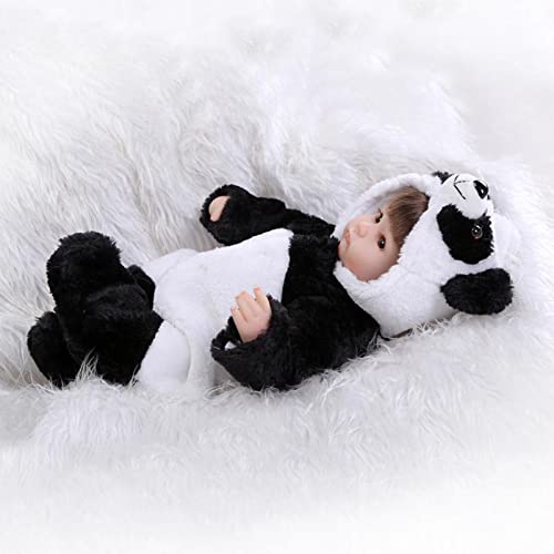 HMYLI Lifelike 14 Pulgadas Preciosa Reborn Baby Girl Muñecas Mirando Baby Muñeca Newborn Dam Softler Silicone Babie Cumpleaños