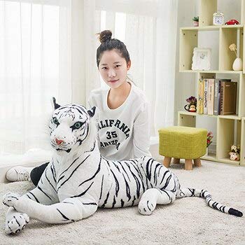 hokkk 30-110cm Gran Pantera Leopardo Juguetes de Peluche Gigante Tigre Blanco Pantera Negra Suave Animal de Peluche Almohada Animal muñeca niños Juguetes 110cm 4