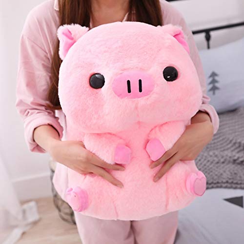 hokkk 40cm Rosa Cerdo Sentado Cabeza Grande Cerdito muñeco de Peluche Huggable Animal de Peluche de Juguete niños durmiendo compañero apaciguador Peluche 40cm