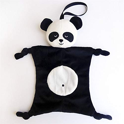 Homeilteds Bebé Apaciguar Toalla Oso Juguete Reconfortante Bebé Suave Felpa Calmar Apaciguar Muñeca Toalla Dormir Juguetes Juguetes For Bebés Durante 0-12 Meses Fluffy (Color : Black Panda)