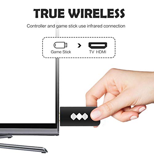 hooks Consola de Juegos Retro, Consola portátil de Videojuegos 4K HDMI Y2 HD Consola de Juegos de TV inalámbrica, Videojuegos Plug and Play, 568 Juegos clásicos incorporados