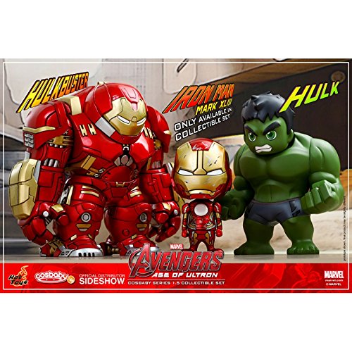 Hot Toys - Figurine Marvel Avengers Age of Ultron - Pack de 3 Cosbaby Hulk / Iron Man Mark XLIII / Hulkbuster 14cm - 4897011176987