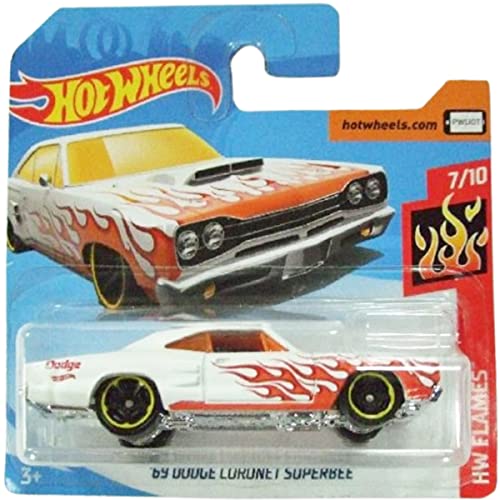 Hot Wheels 69 Dodge Coronet SuperBee HW Flames 7/10 (86/365) 2018 Short Card