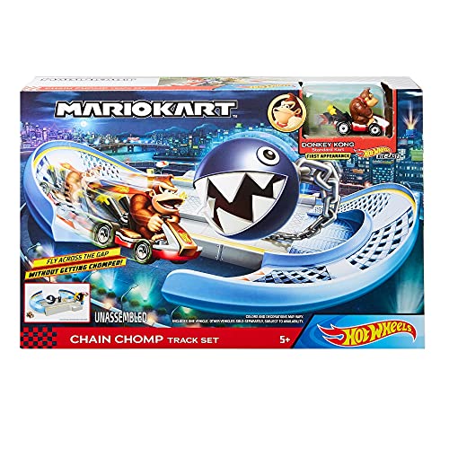 Hot Wheels GKY48 Mario Kart Chain Chomp Track Playset