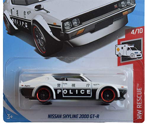 Hot Wheels Rescue 4/10 [blanco/negro] Nissan Skyline 2000 GT-R 'Police Logo' 160/250