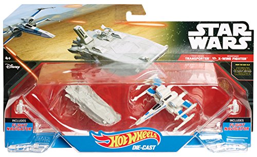 Hot Wheels Star Wars: The Force Awakens First Order Transporter vs. X-Wing Fighter Starship 2-Pack by Hot Wheels