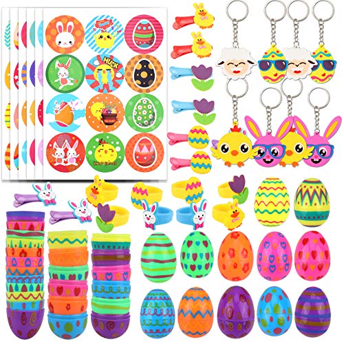 HOWAF Huevo de Pascua, Huevos de Plástico Colores Rellenables para Pascua, Decoración de Huevos de Pascua, para la Búsqueda de Huevos de Pascua, niños Regalos de Fiesta Pascua