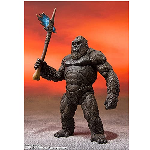 hqycjyoe Godzillas Vs King Kong Movie Figura de acción 2021 PVC Articulaciones Imagen Realista Modelo de Juguete Decoración King of Monsters Juguetes para niños Regalo 18Cm