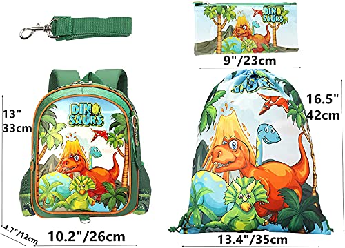 HTgroce Mochila niños, Bolsa Almuerzo, Mochila de jardín de Infantes con Colgante, Mochilas con cordón para niños, Estuche de lápices, 4 en 1