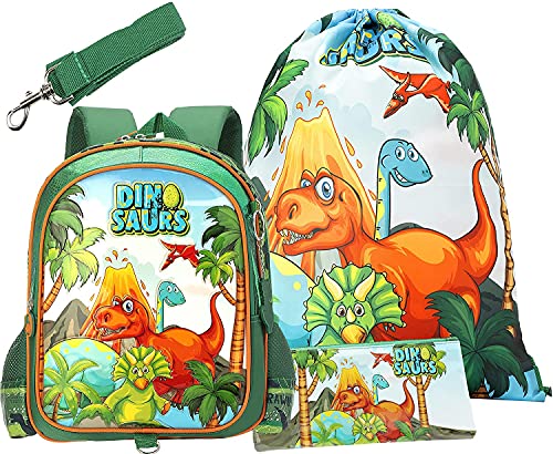 HTgroce Mochila niños, Bolsa Almuerzo, Mochila de jardín de Infantes con Colgante, Mochilas con cordón para niños, Estuche de lápices, 4 en 1