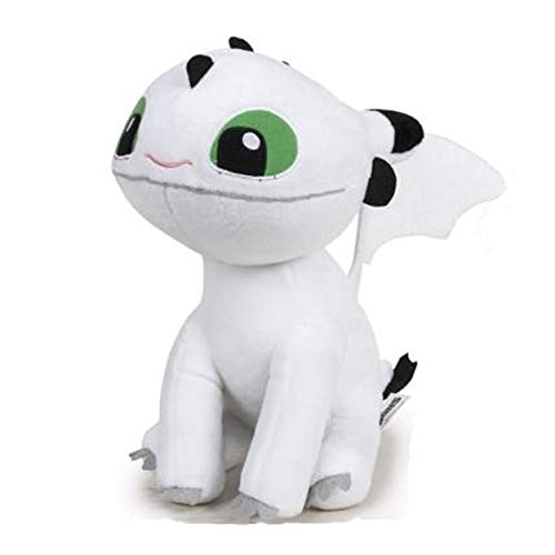 HTTYD Dragons, como Entrenar a tu dragón - Peluche Bebe Dragon Blanco de Ojos Verdes 10"/26cm Calidad Super Soft (760017685)