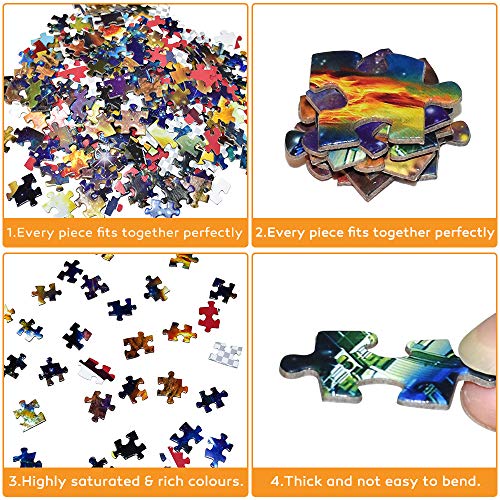 HUADADA Puzzle 1000 Piezas, Puzzle Adultos Sistema Solar 1000 Piece Jigsaw Puzzles para Adultos, 70x50cm