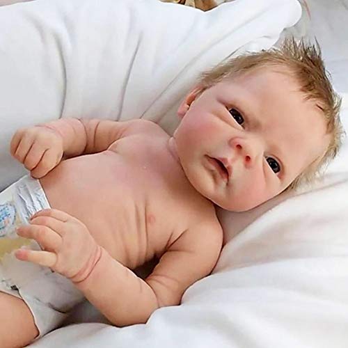 HUANLIAN 50 Cm Reborn Baby Dolls, 20 Pulgadas Reborn Reborn Baby Doll Silicone Full Body, Mejor Cumpleaños Set Apto para 3 Años,Girl