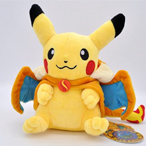 HUANYINGNI Pokemon Plush Doll,Pokemon Plush Pikachu,Pokemon Plush Charizard,Pokemon Doll,Cross-Dressed Pikachu Plush Toy,Super Soft Plush Toy,Gifts for Fans and Children